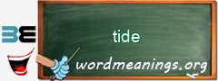 WordMeaning blackboard for tide